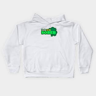 Lucky To Be Sober Clover Kids Hoodie